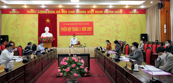 Chống dịch Covid-19: UBND tỉnh Hà Giang tăng cường họp trực tuyến